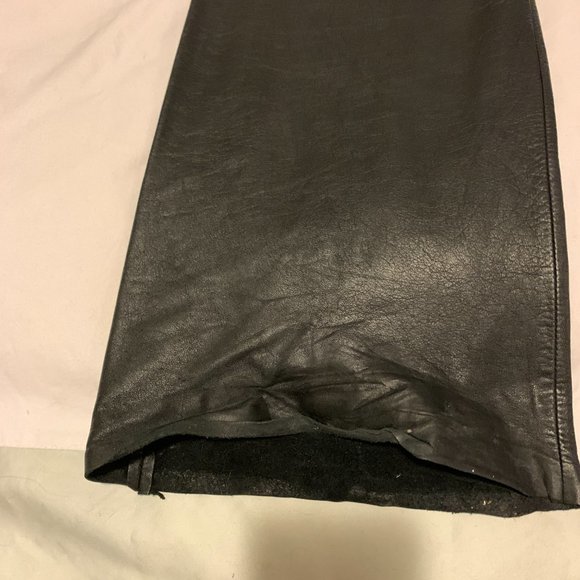 RALPH LAUREN Real Leather lined pants, size 12, threaded belt, petite, vintage - Picture 6 of 10